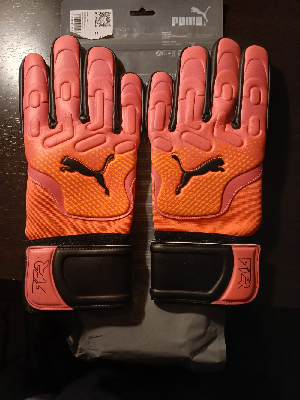 PUMA Orange + Black Goalkeeper Gloves